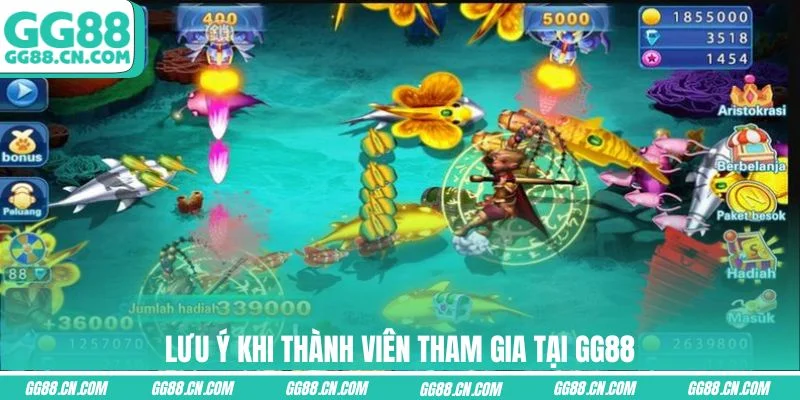 Lưu ý khi thành viên tham gia tại GG88